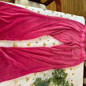 Juicy Couture Hot Pink Wide Leg Velvet Pants
